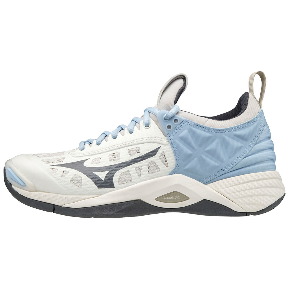 Scarpe Volley Mizuno Wave Momentum Donna - Bianche/Grigie Scuro - 72450-NVDE